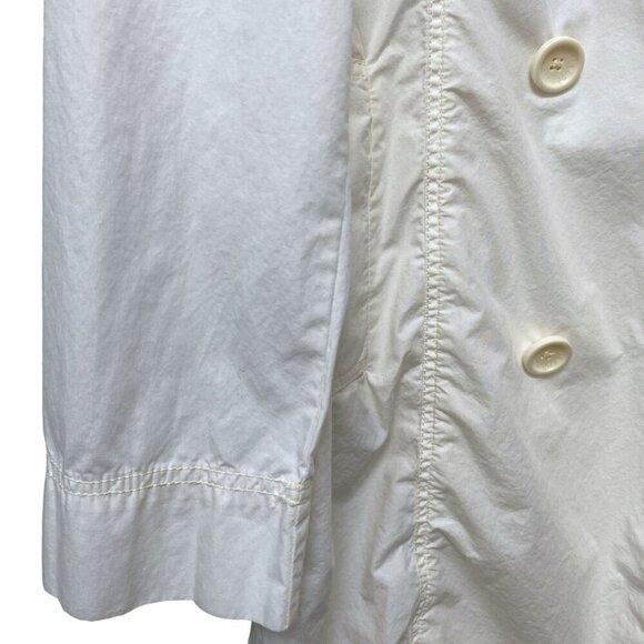 Gap Trenchcoat Size Large Ivory Cream Light Womens Jacket Pea Coat -Imperfect - Picture 6 of 11